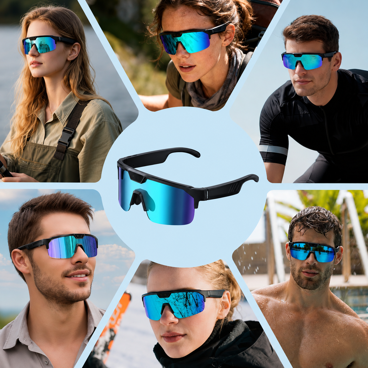 RideCam - Ai Sports Smart Glasses with Bluetooth