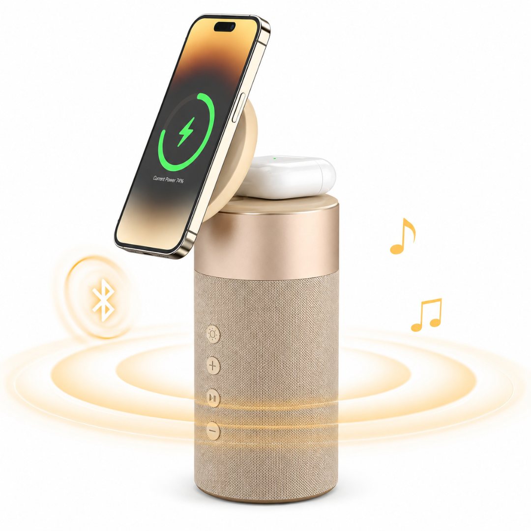 GlowCharge 3-in-1 Wireless Charger & Speaker