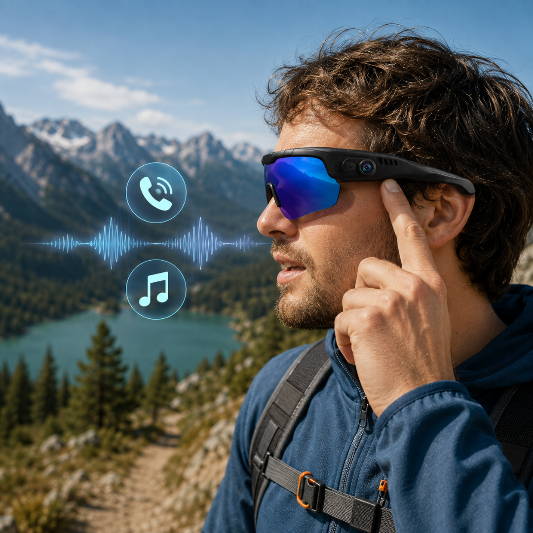 RideCam - Ai Sports Smart Glasses with Bluetooth