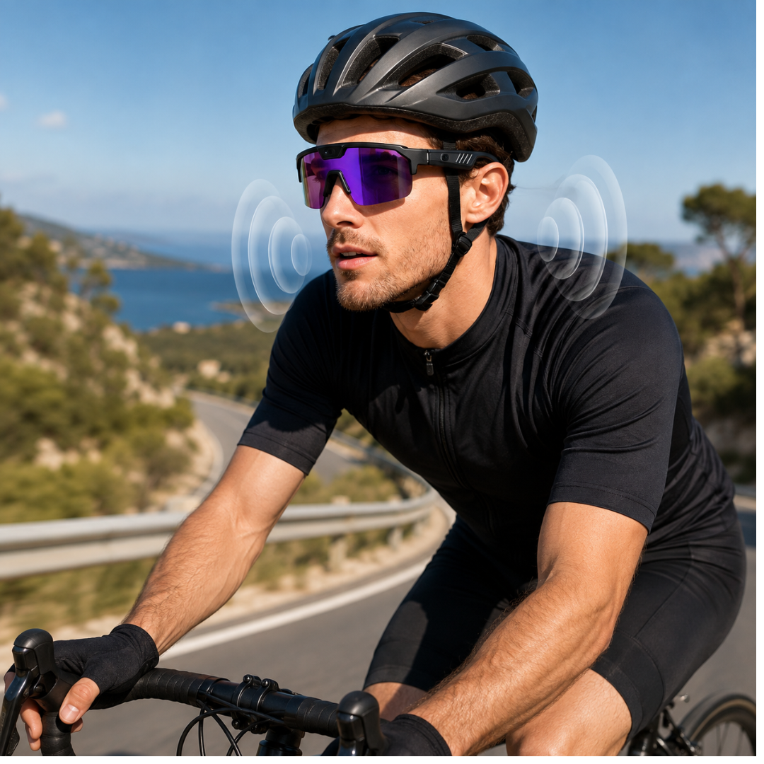 RideCam - Ai Sports Smart Glasses with Bluetooth