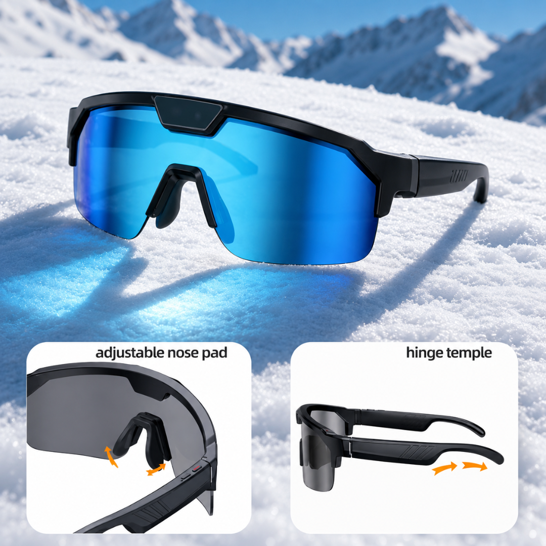 RideCam - Ai Sports Smart Glasses with Bluetooth
