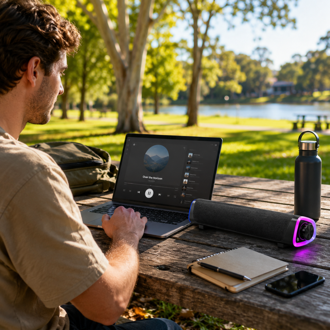 SonicBar - HD Bluetooth Desktop SoundBar Speaker