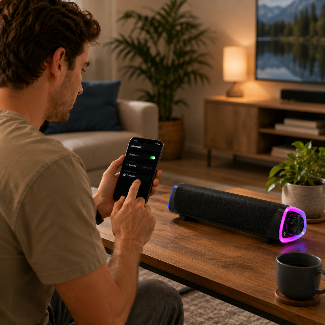 SonicBar - HD Bluetooth Desktop SoundBar Speaker