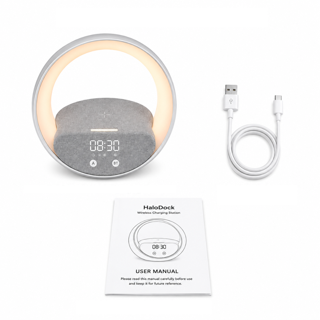 HaloDock - Wireless Charger & Alarm Clock