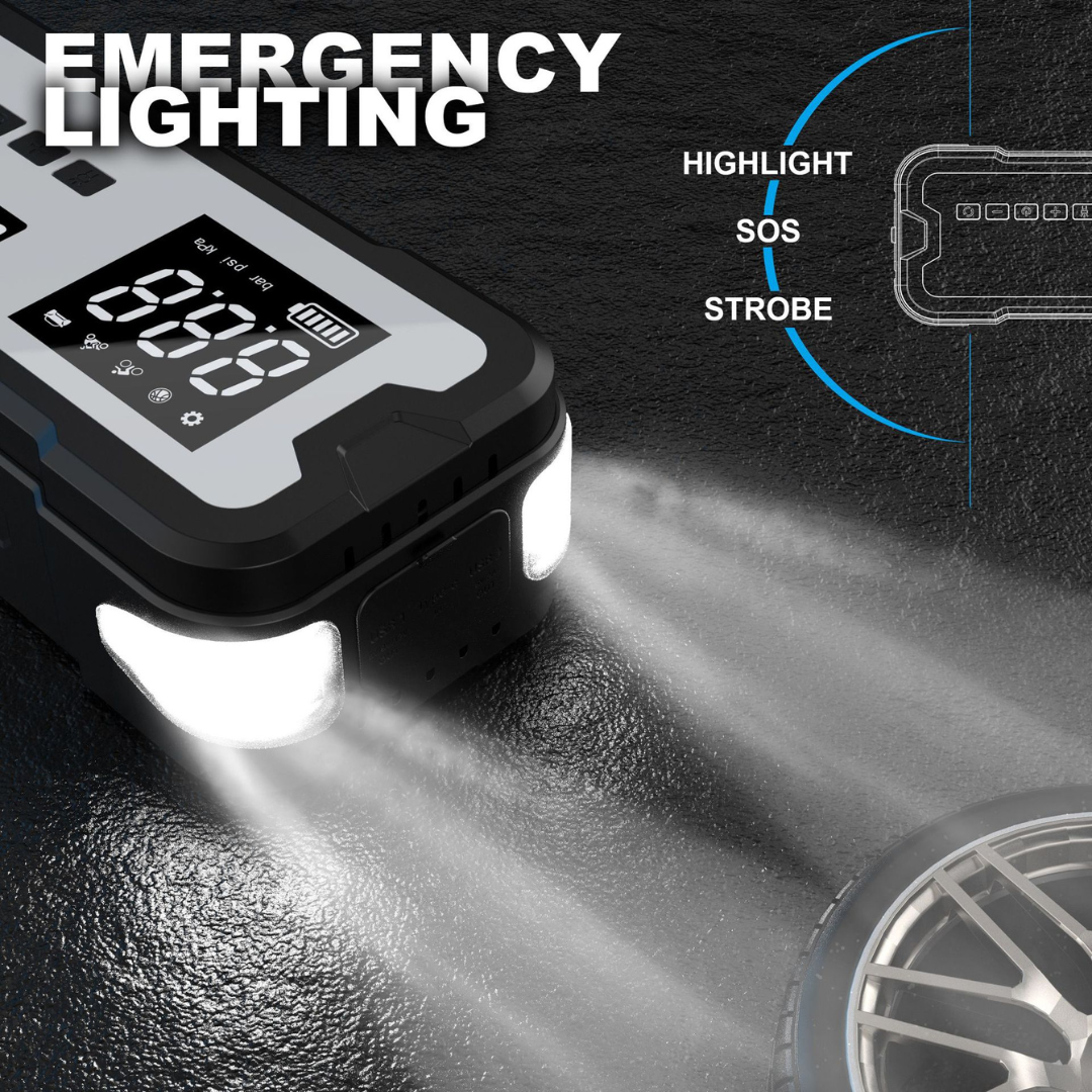 AutoResQ - 4in1 Portable Car Jump Starter with Air Pump