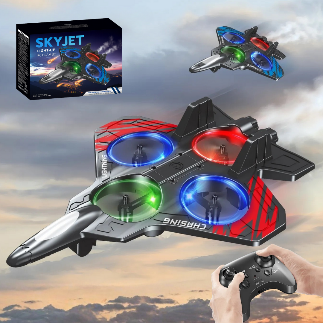 SkyJet - Light Up RC Foam Jet for Kids