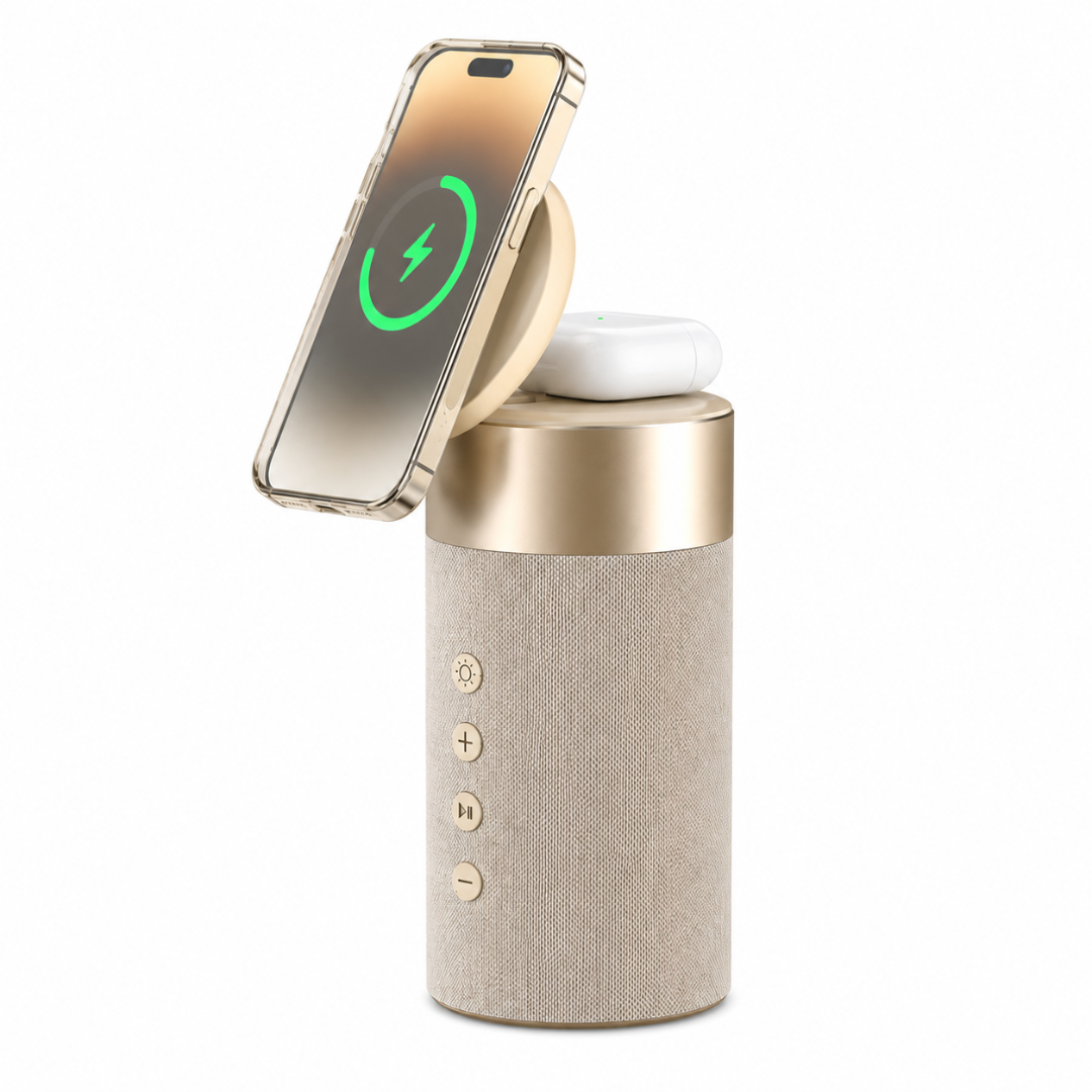 GlowCharge 3-in-1 Wireless Charger & Speaker