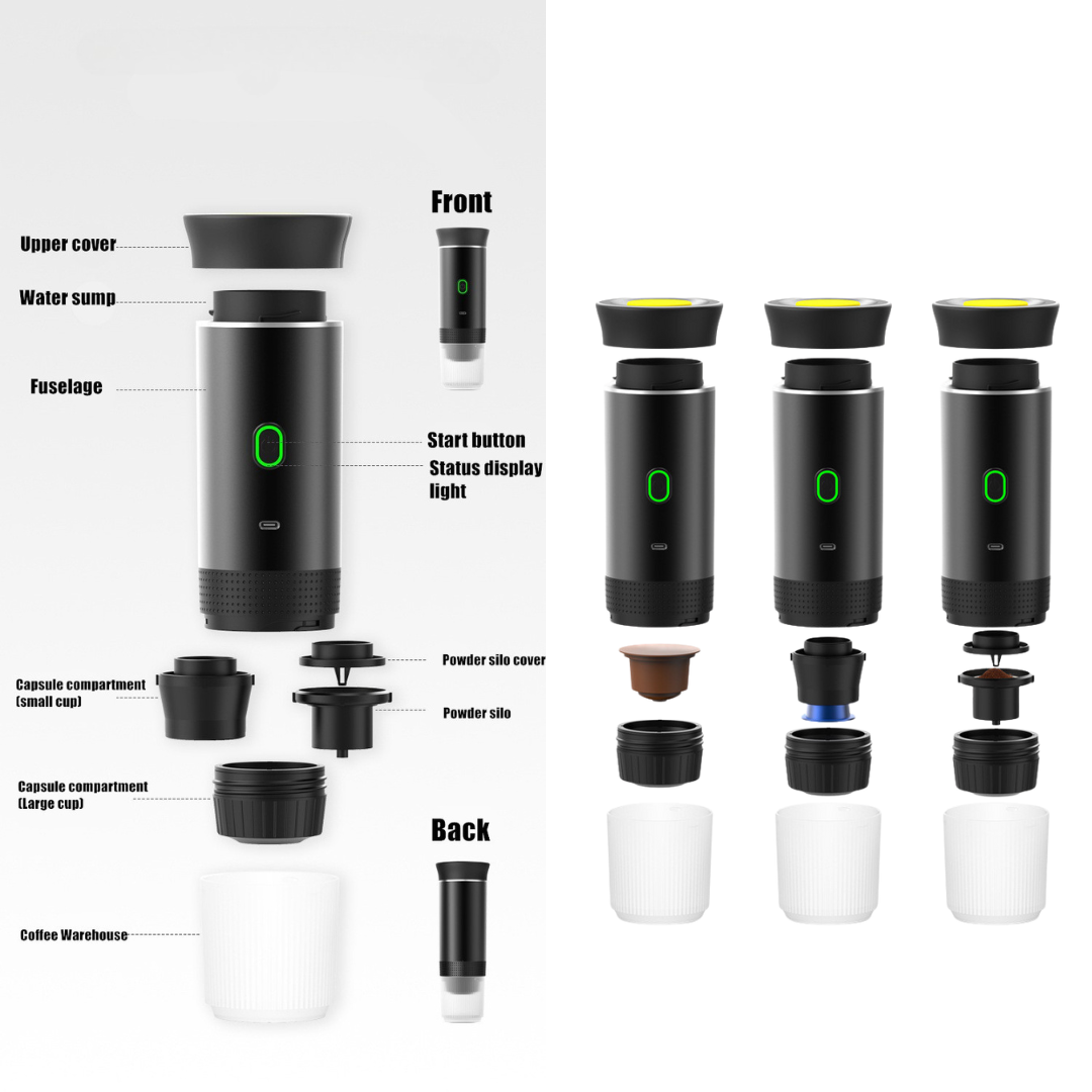 PortaBrew Express - Portable Coffee Machine with Heat