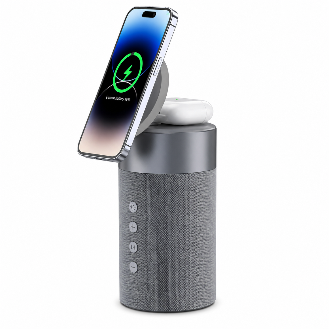 GlowCharge 3-in-1 Wireless Charger & Speaker