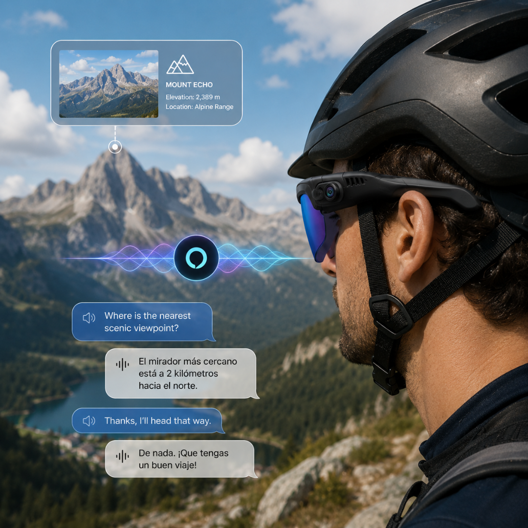 RideCam - Ai Sports Smart Glasses with Bluetooth