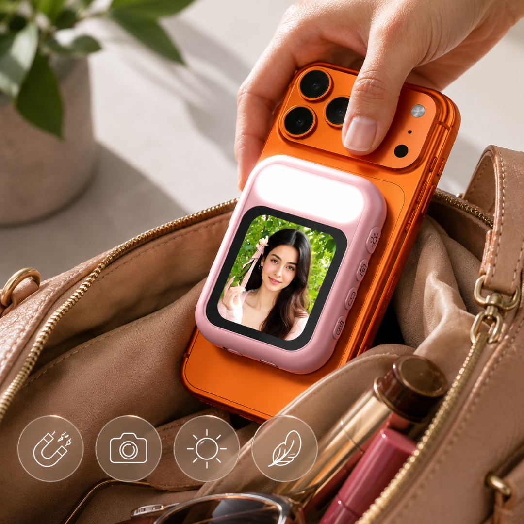 SnapMirror - Magnetic Rear Camera Screen with Selfie Light
