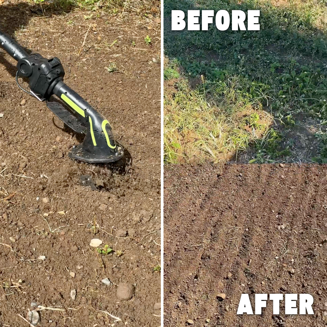 TurfVolt - 3-IN-1 Cordless Tiller & Cultivator with Extension Pole