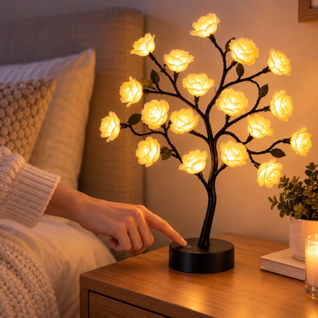 RoseNest - Touch Control LED Rose Tree Lamp