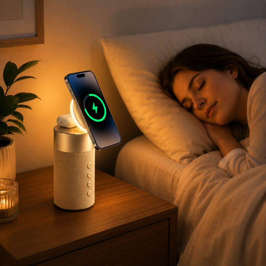 GlowCharge 3-in-1 Wireless Charger & Speaker
