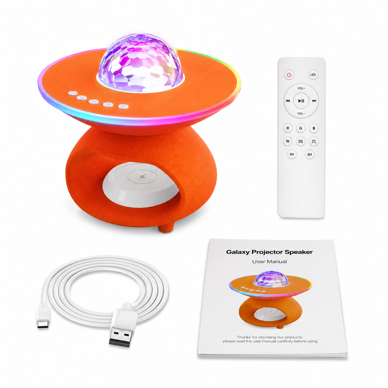 CosmoGlow- Galaxy Projector Speaker