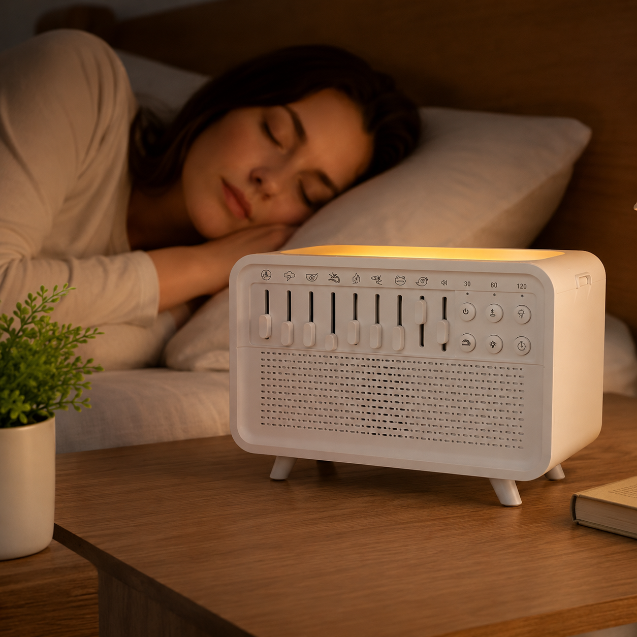 CalmNest - 4 in 1 White Noise Speaker & Humidifier