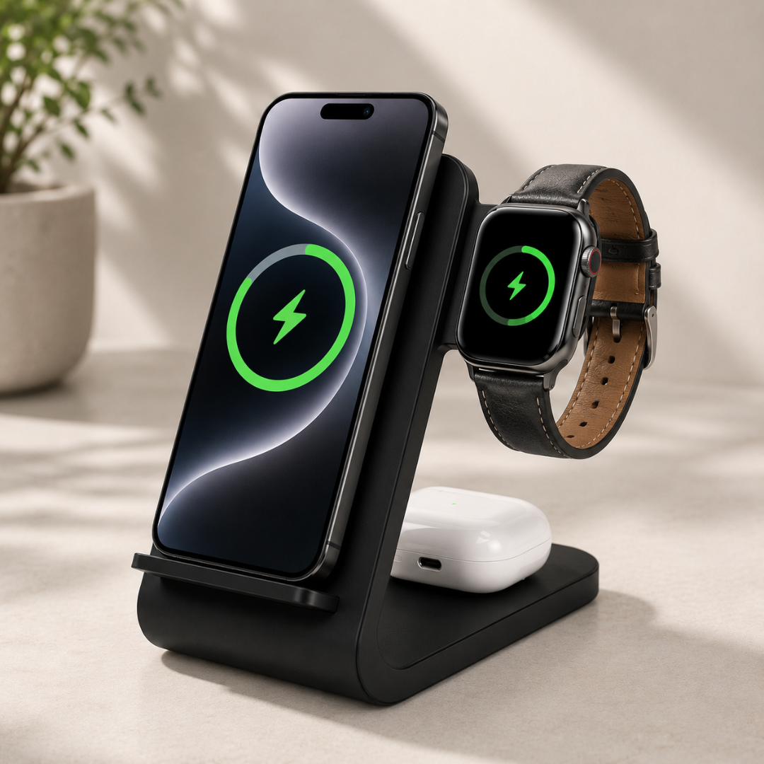 PowerBase Pro - 3-in-1 Wireless Charger