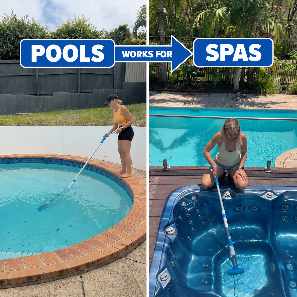AquaVac - 3 in 1 Cordless Rechargeable Pool Vacuum Cleaner