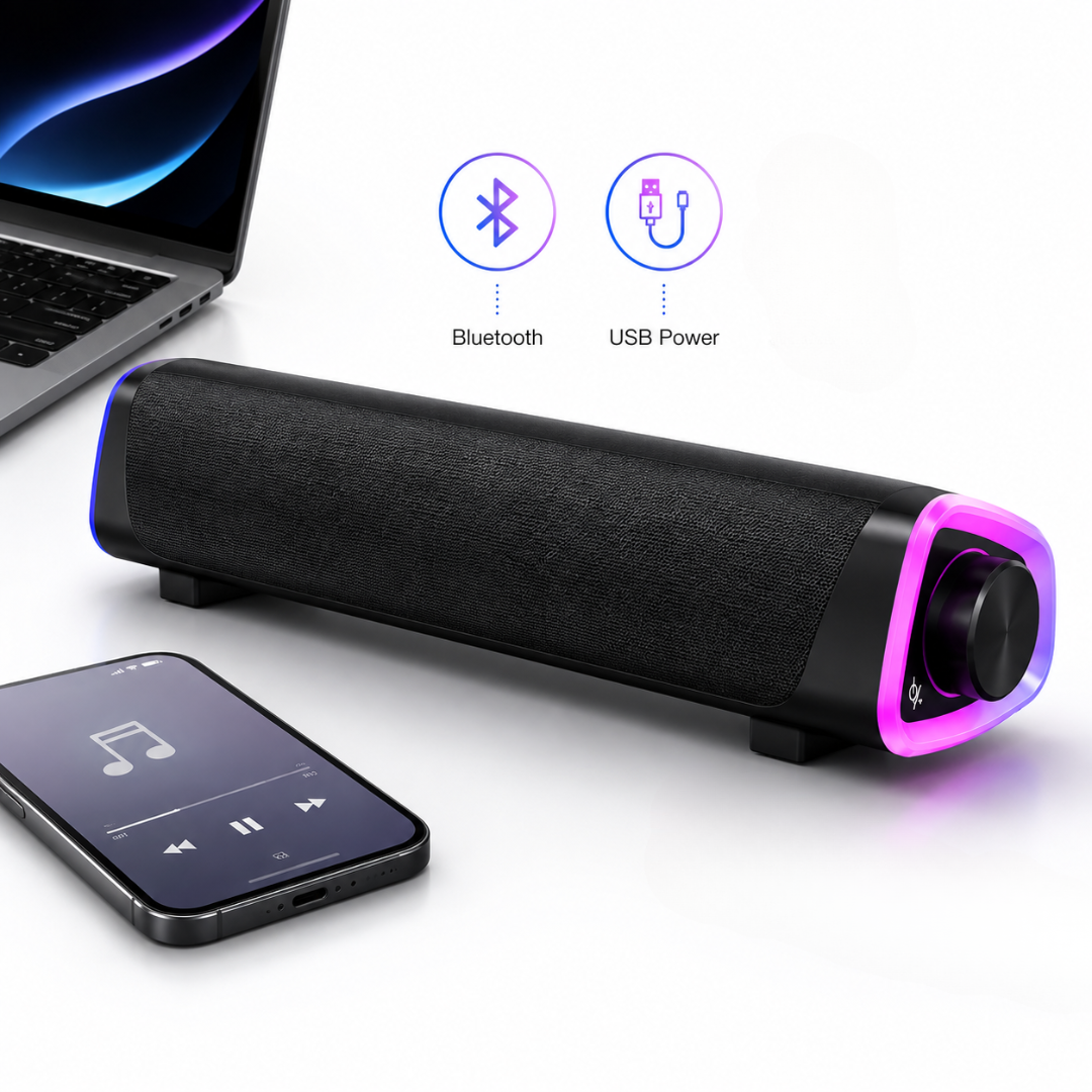 SonicBar - HD Bluetooth Desktop SoundBar Speaker