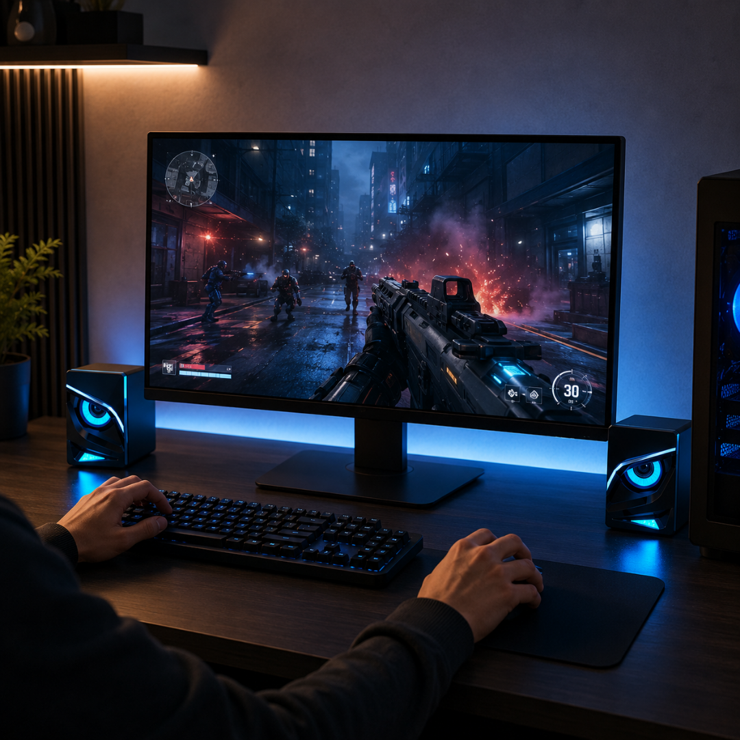 PulseGlow - LED Desktop Speakers with Bluetooth