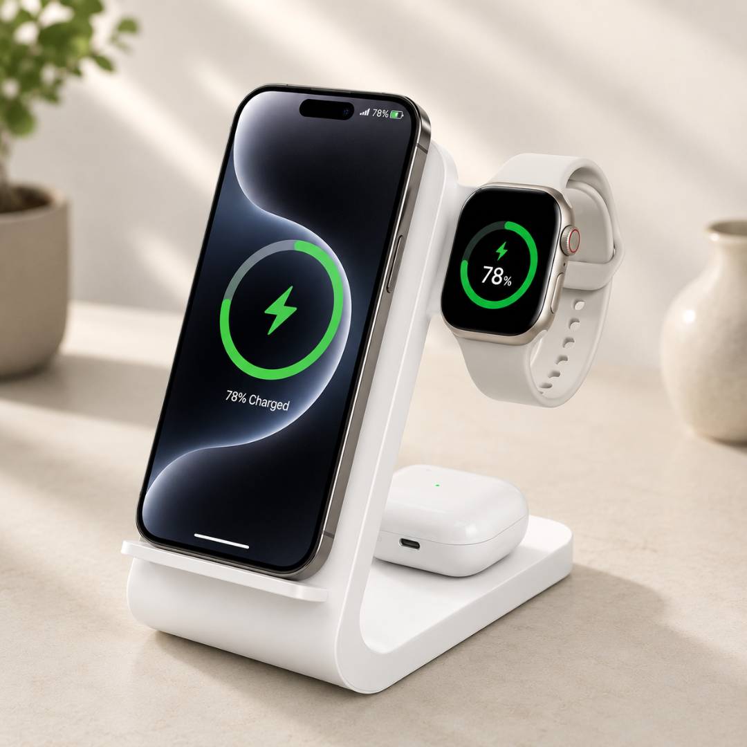 PowerBase Pro - 3-in-1 Wireless Charger