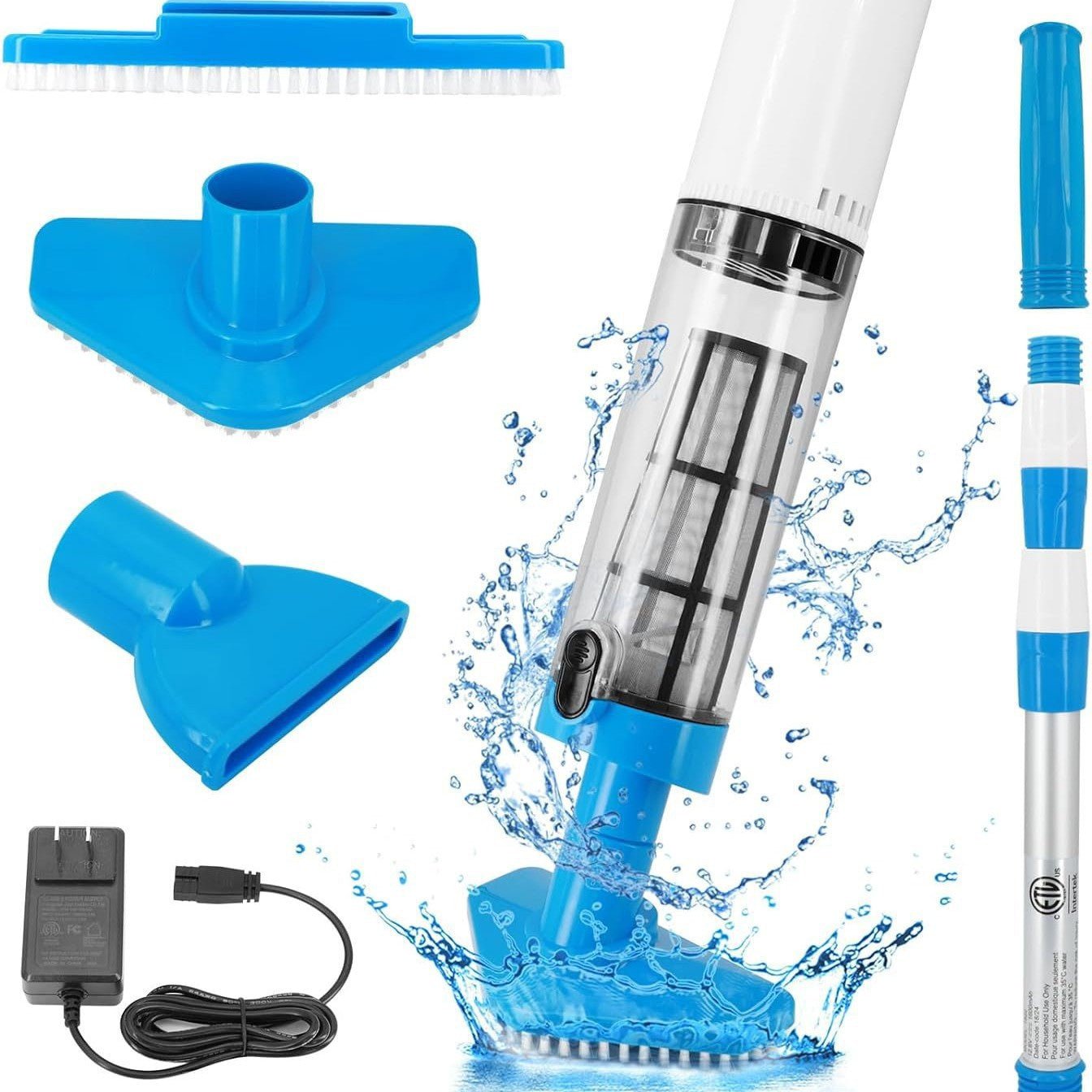 AquaVac - 3 in 1 Cordless Rechargeable Pool Vacuum Cleaner - OneTapWireless
