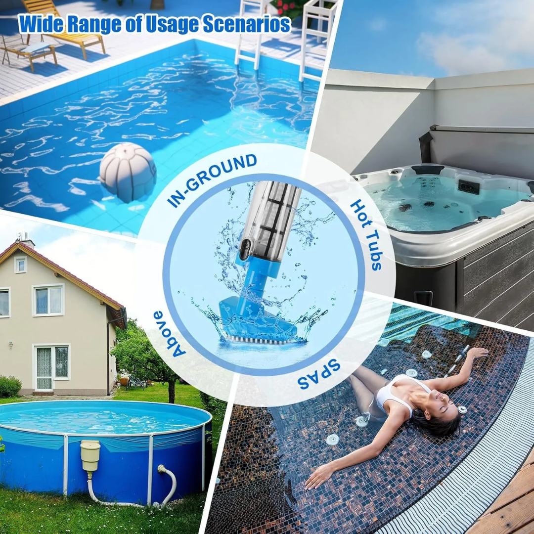 AquaVac - 3 in 1 Cordless Rechargeable Pool Vacuum Cleaner - OneTapWireless