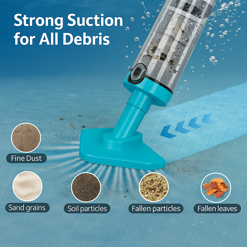 AquaVac - 3 in 1 Cordless Rechargeable Pool Vacuum Cleaner