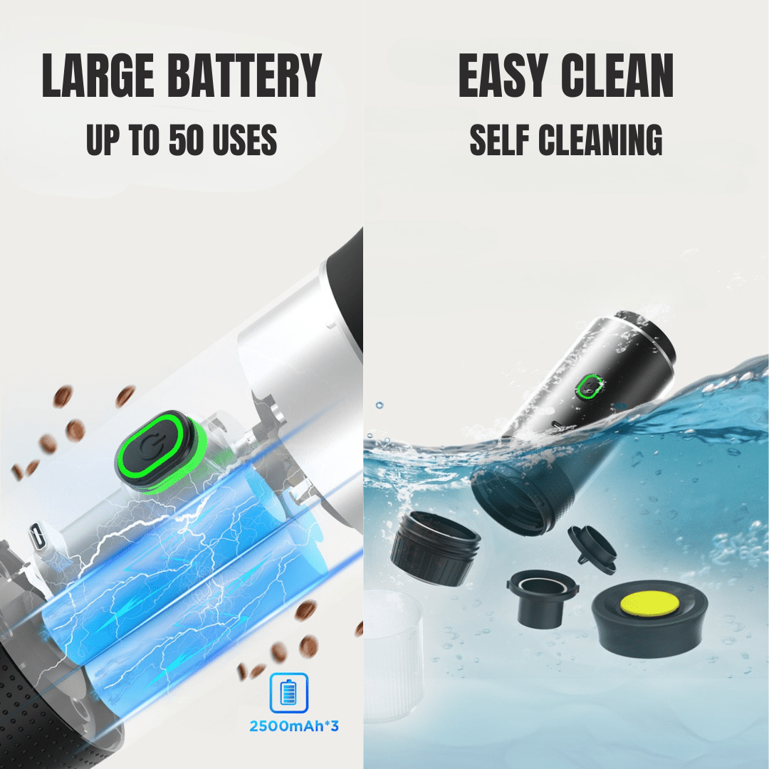 PortaBrew Express - Portable Coffee Machine with Heat - OneTapWireless