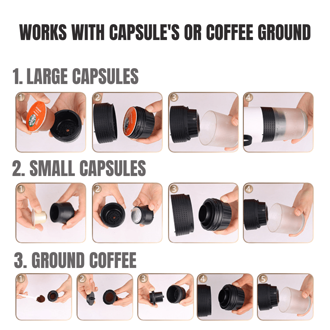 PortaBrew Express - Portable Coffee Machine with Heat - OneTapWireless