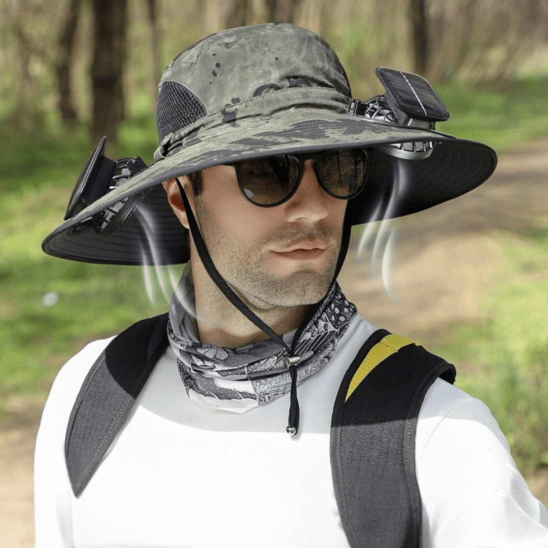ShadeBreeze Pro - Outdoor Cooling Hat with Solar Fan - OneTapWireless