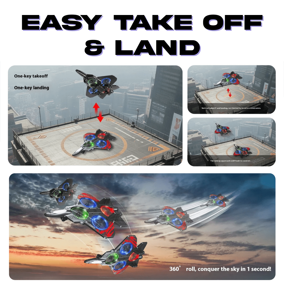 SkyJet - Light Up RC Foam Jet for Kids - OneTapWireless