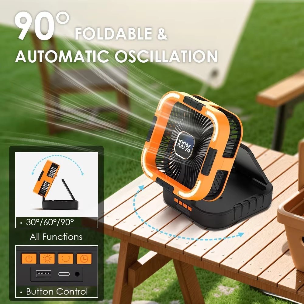 SolarBreeze - 3 in 1 Solar Camping Fan - OneTapWireless