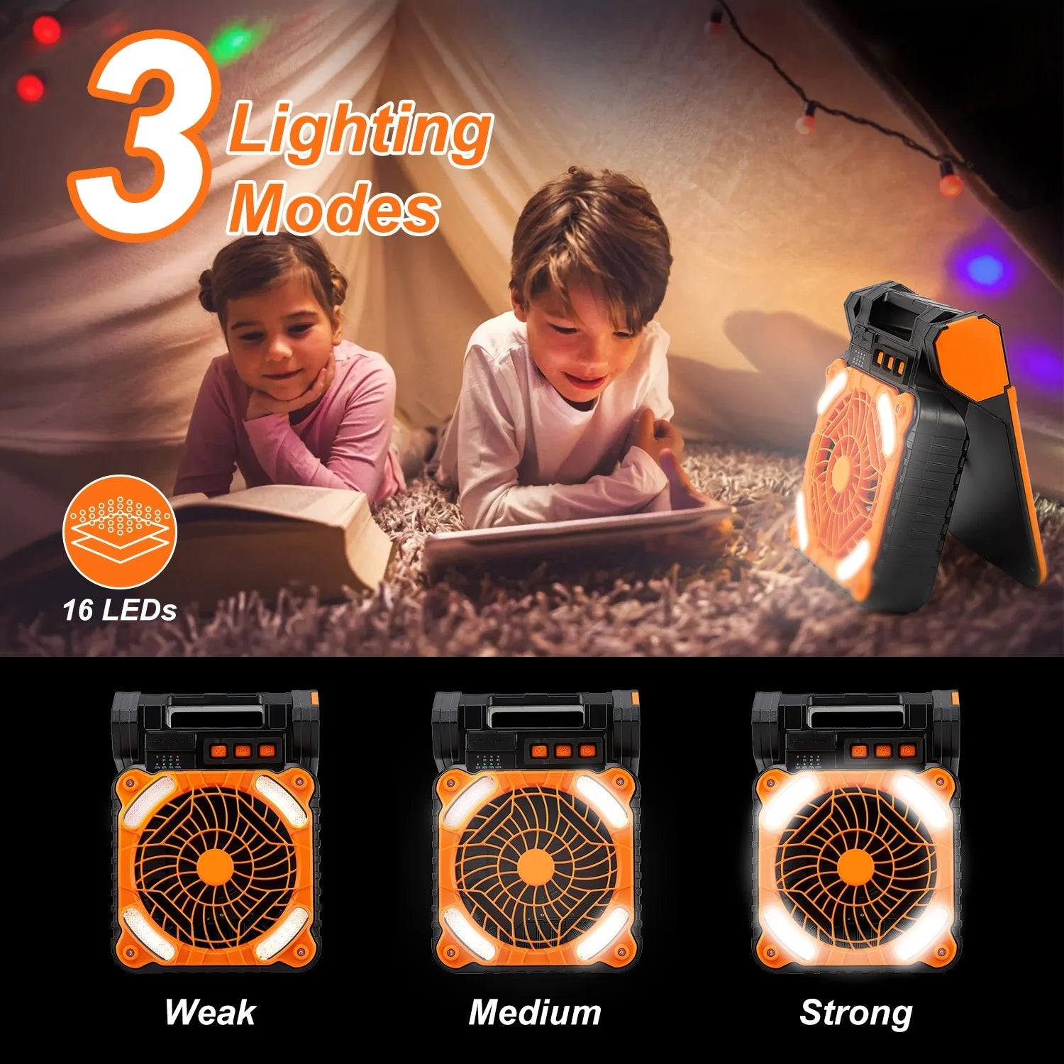 SolarBreeze - 3 in 1 Solar Camping Fan - OneTapWireless