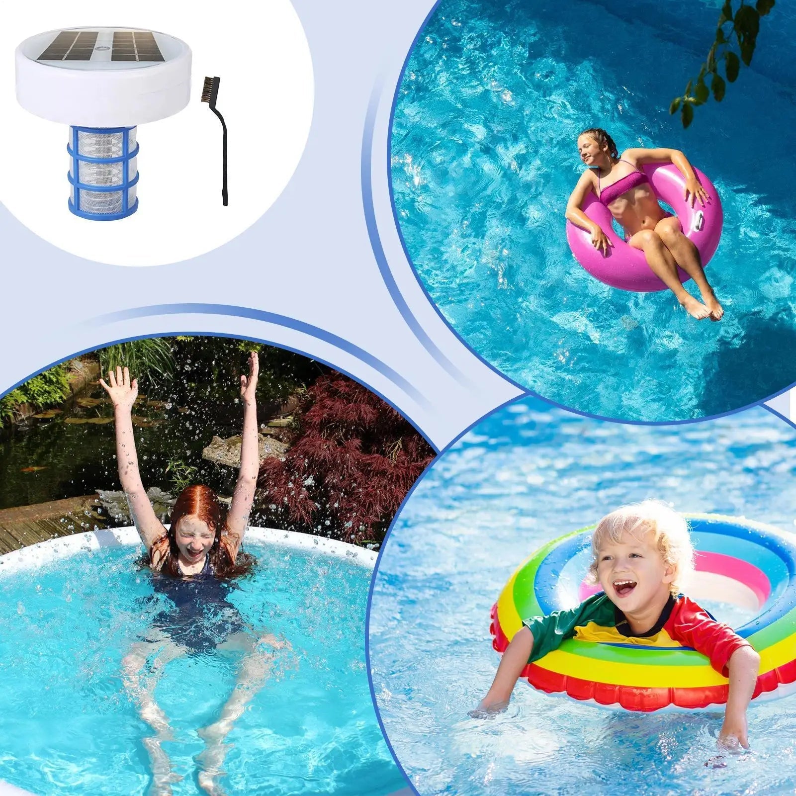 SolarClear - Solar Powered Pool Ionizer with LED Light - OneTapWireless