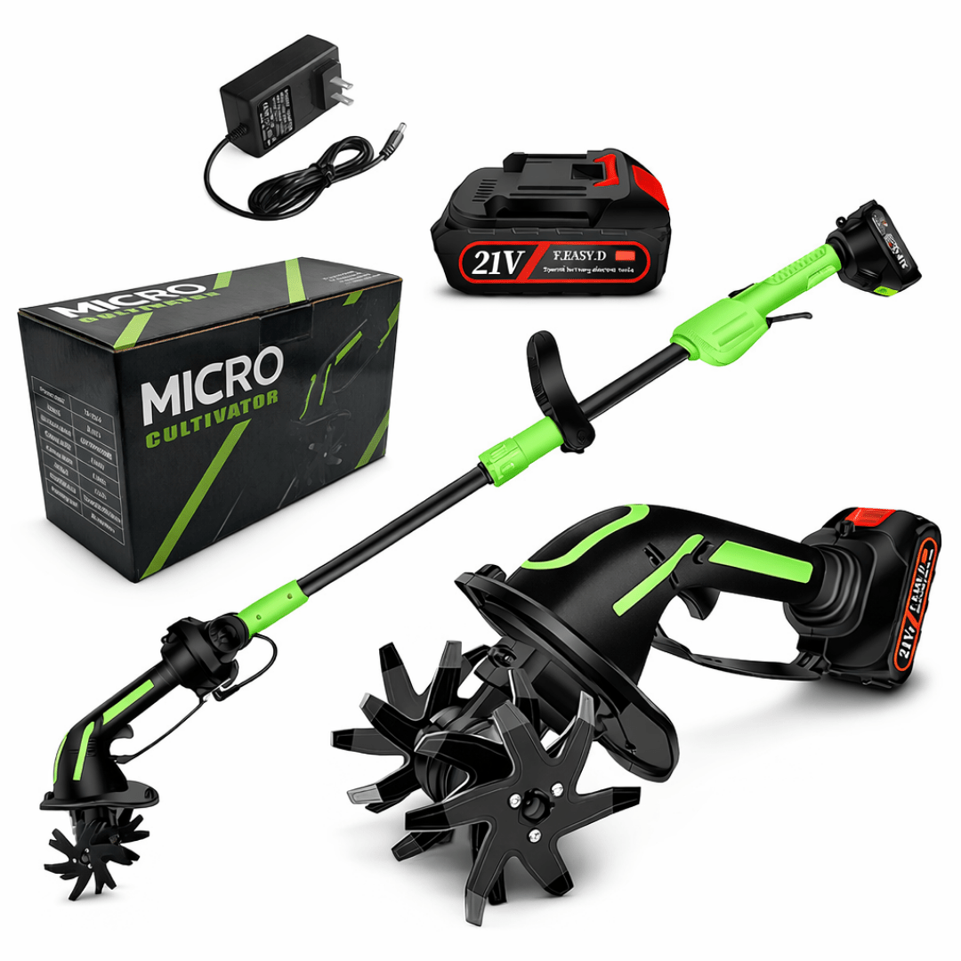 TurfVolt - 3 - IN - 1 Cordless Tiller & Cultivator with Extension Pole - OneTapWireless