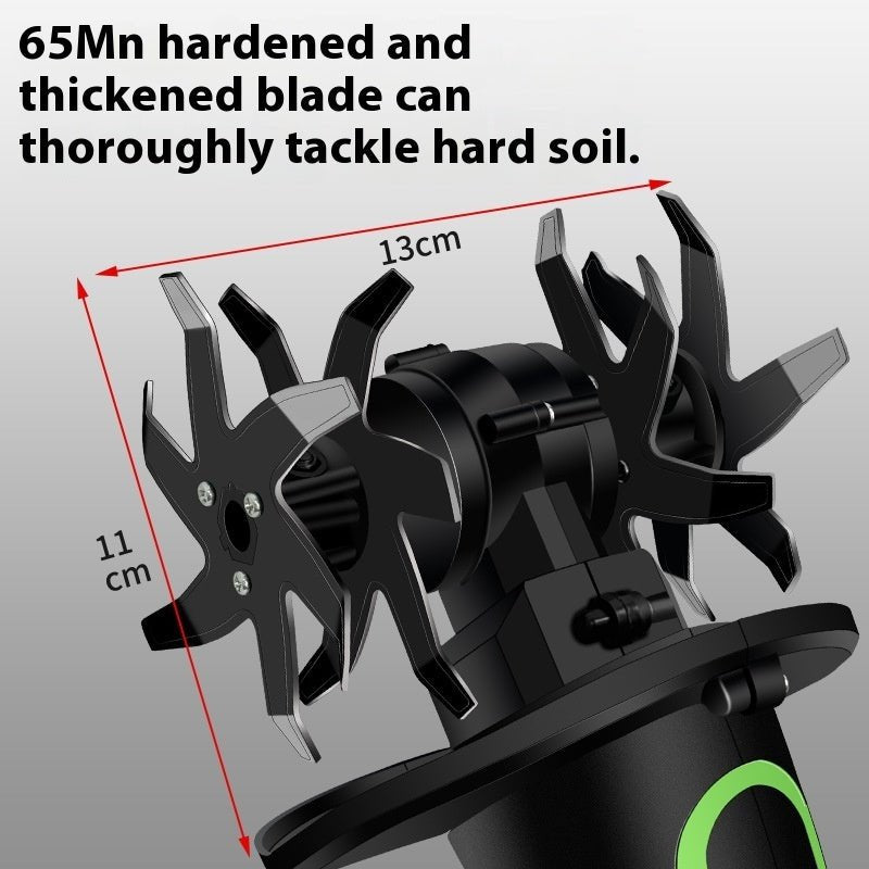 TurfVolt - 3 - IN - 1 Cordless Tiller & Cultivator with Extension Pole - OneTapWireless